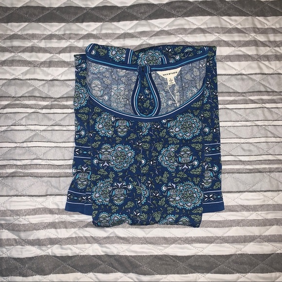 Max Studio Women's Sleeveless Blue Floral Dress Size Large - Picture 8 of 8